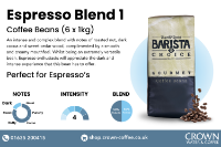 BARISTA CHOICE ESPRESSO BLEND No1 BEANS 6x1KG