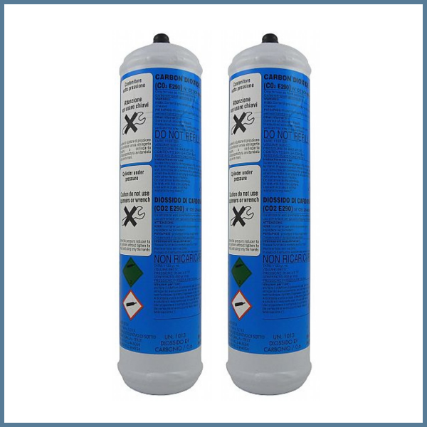 Carbon Dioxide Gas Cylinders (2 x 600g)