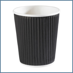 COFFEE CUPS RIPPLE BLACK 12oz x 500